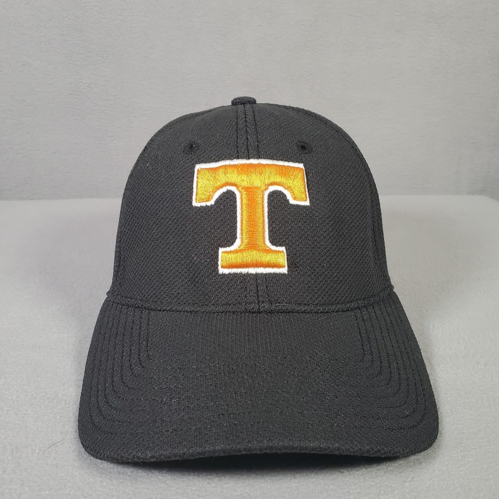 Tennessee Volunteers New Era Cap Hat S/M Fitted Black Orange Stitched Wool Blend